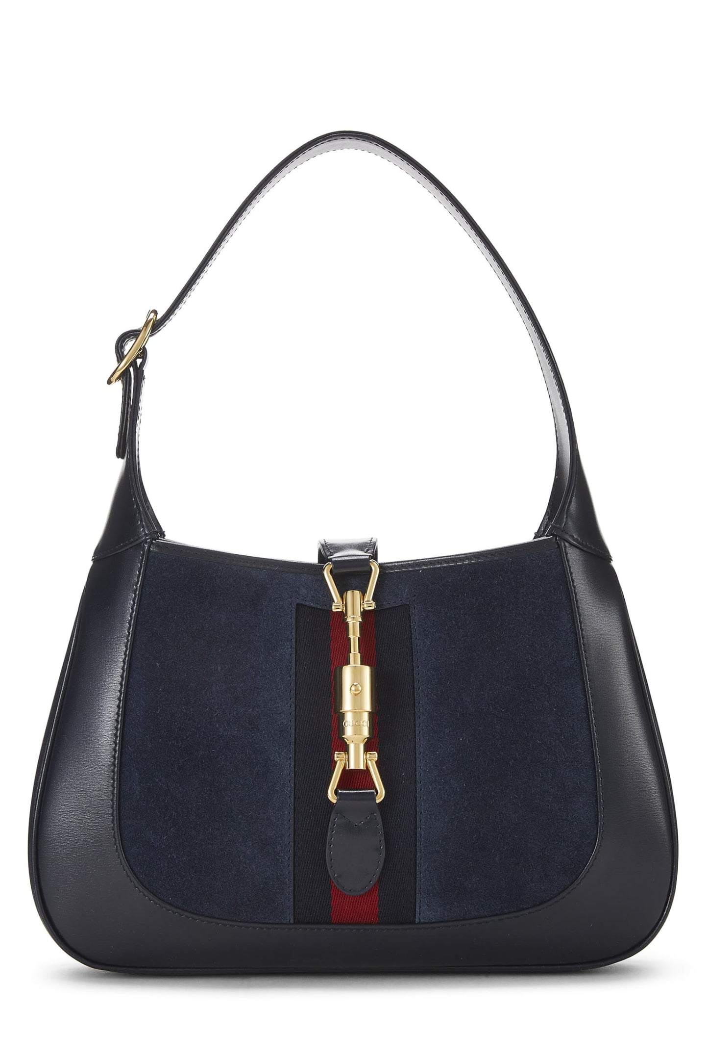 Gucci, Pre-Loved Navy Leather & Suede Jackie 1961 Shoulder Bag Small, Navy