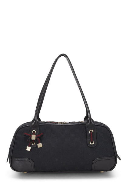 Gucci, Pre-Loved Black Original GG Canvas Princy Shoulder Bag, Black