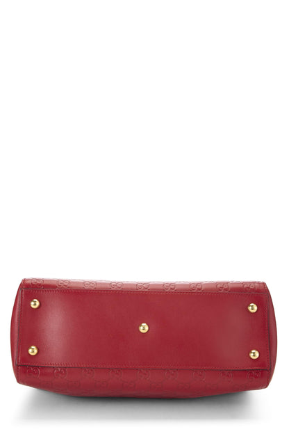 Gucci, sac fourre-tout souple Guccissima en cuir rouge d'occasion, taille moyenne, rouge