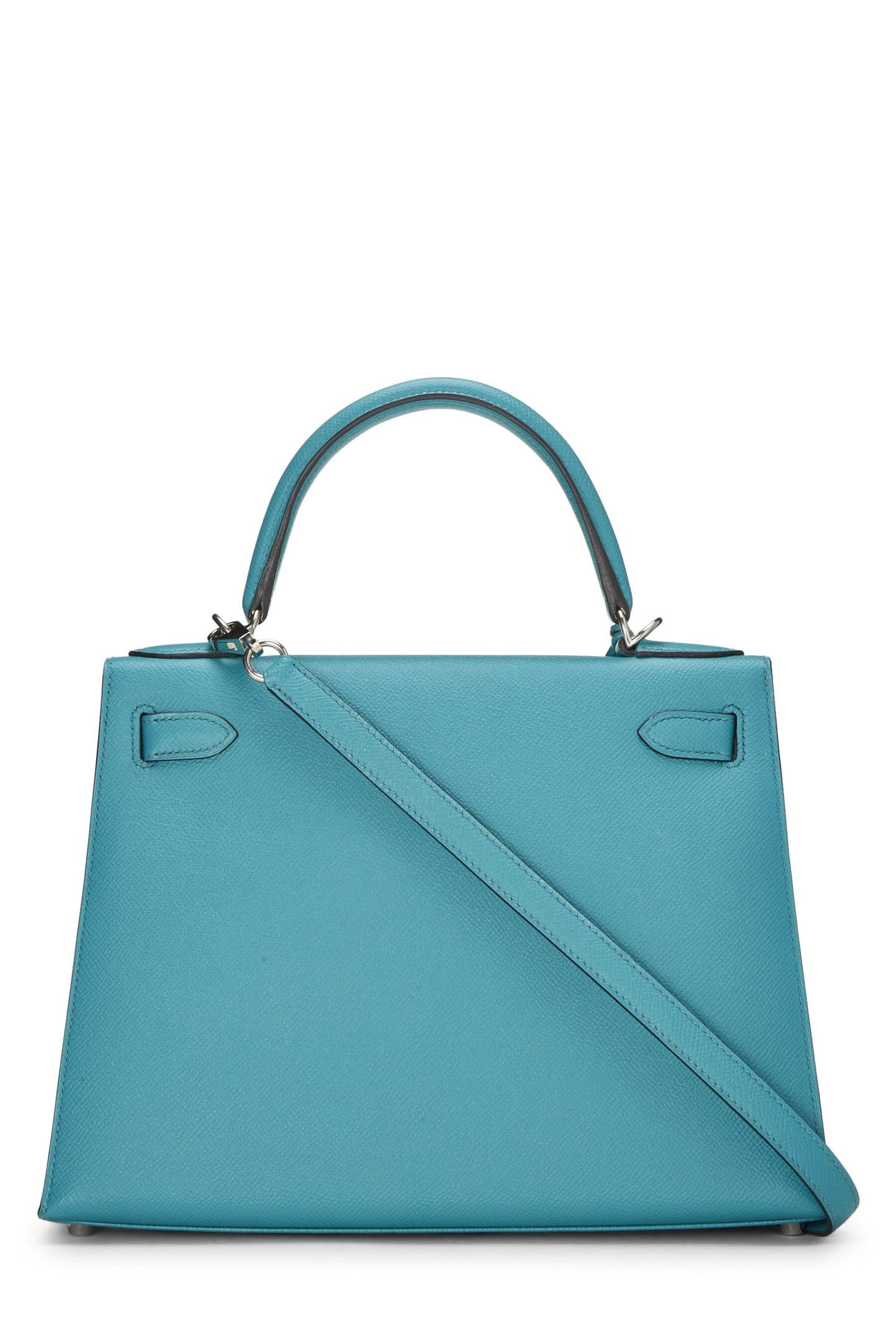 Hermès, Kelly Sellier 28 Epsom Bleu Paon d'occasion, Bleu Paon