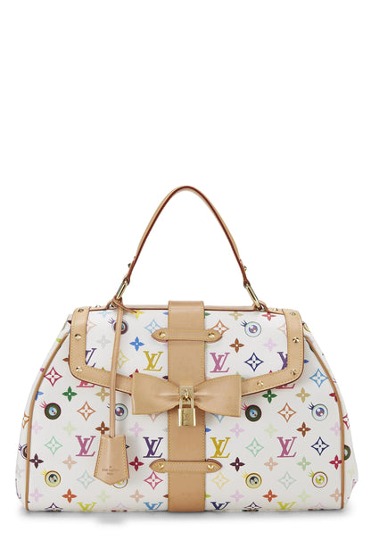 Louis Vuitton, Pre-Loved Takashi Murakami x Louis Vuitton White Multicolore Eye Love Monogram Sac Retro GM, White