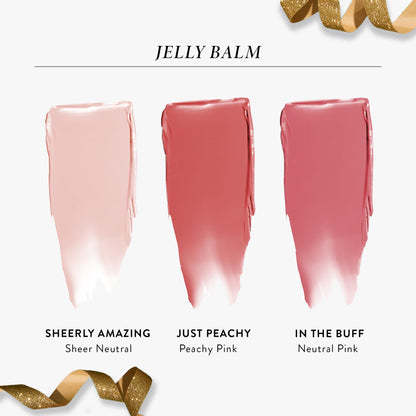 LAURA GELLER NEW YORK The Best of Jelly Balm Trio - Sheerly Amazing, Just Peachy, In the Buff - Hydrating - Semi-Shine Finish