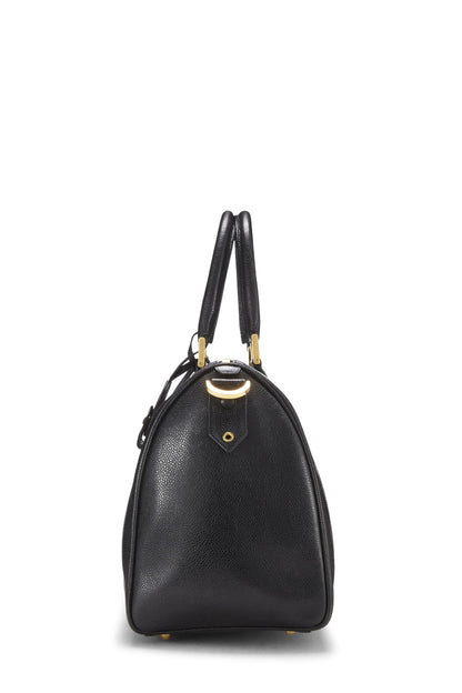 Chanel, Boston Caviar Negro Pre-Loved Pequeño, Negro