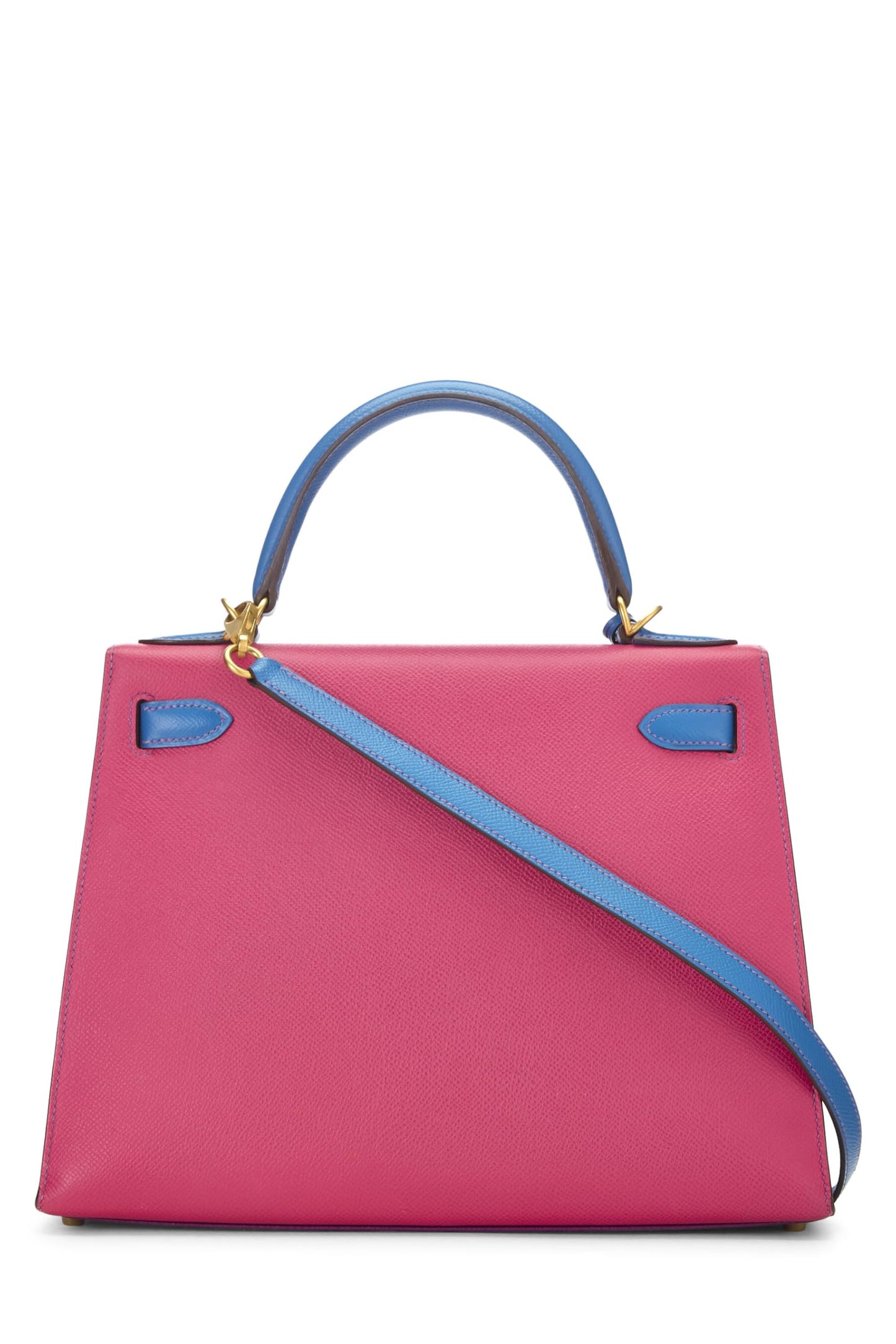 Hermès, Pre-Loved Anemone, Rose Tyrien y Blue France Tricolor Epsom Pedido especial Kelly Sellier 28, Multi