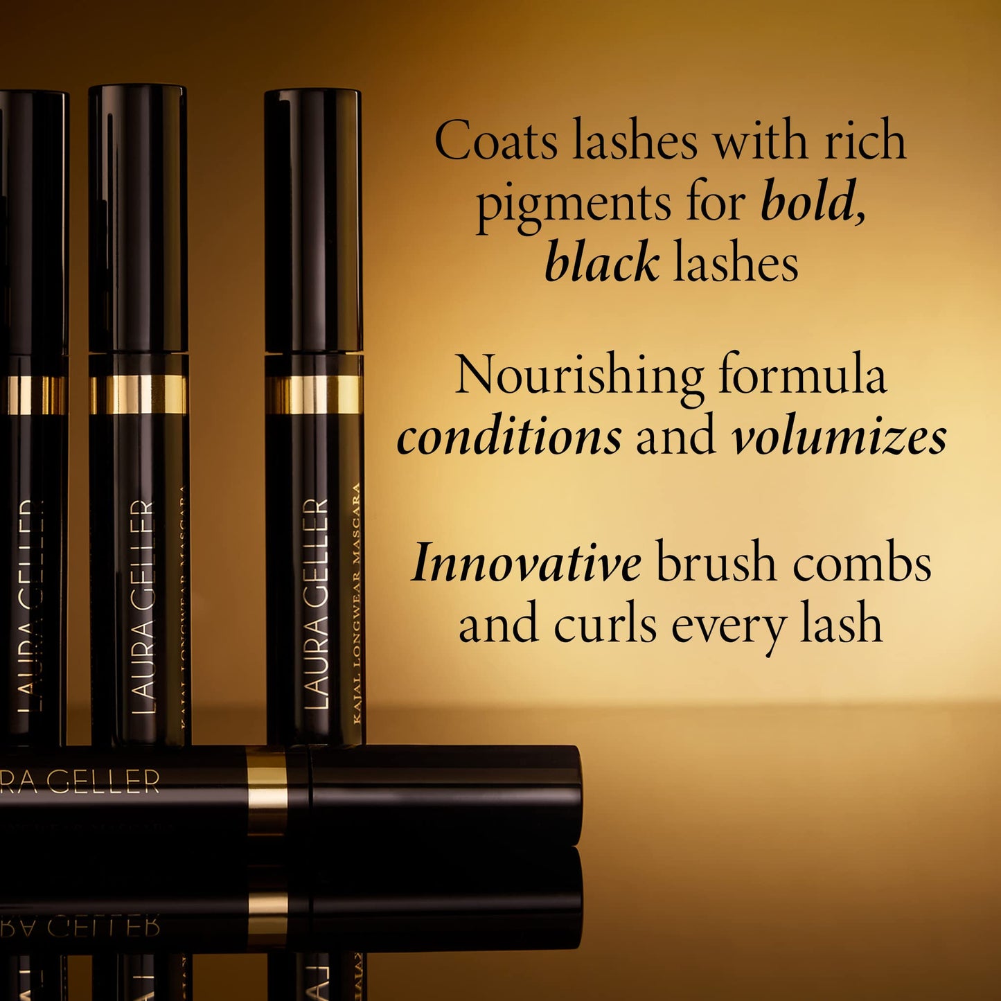 LAURA GELLER NEW YORK Bold Beauty Kajal Duo: Kajal Longwear Kohl Eyeliner Pencil, Soft Slate + Kajal Longwear Black Mascara