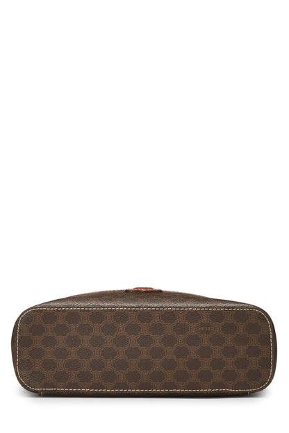 Céline, Pre-Loved Brown Coated Canvas Macadam Toiletry Bag, Brown