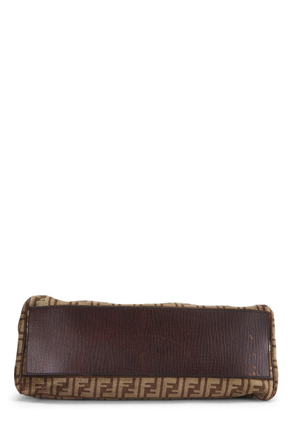 Fendi, Pre-Loved Brown Zucca Velour Bag Du Jour Medium, Brown