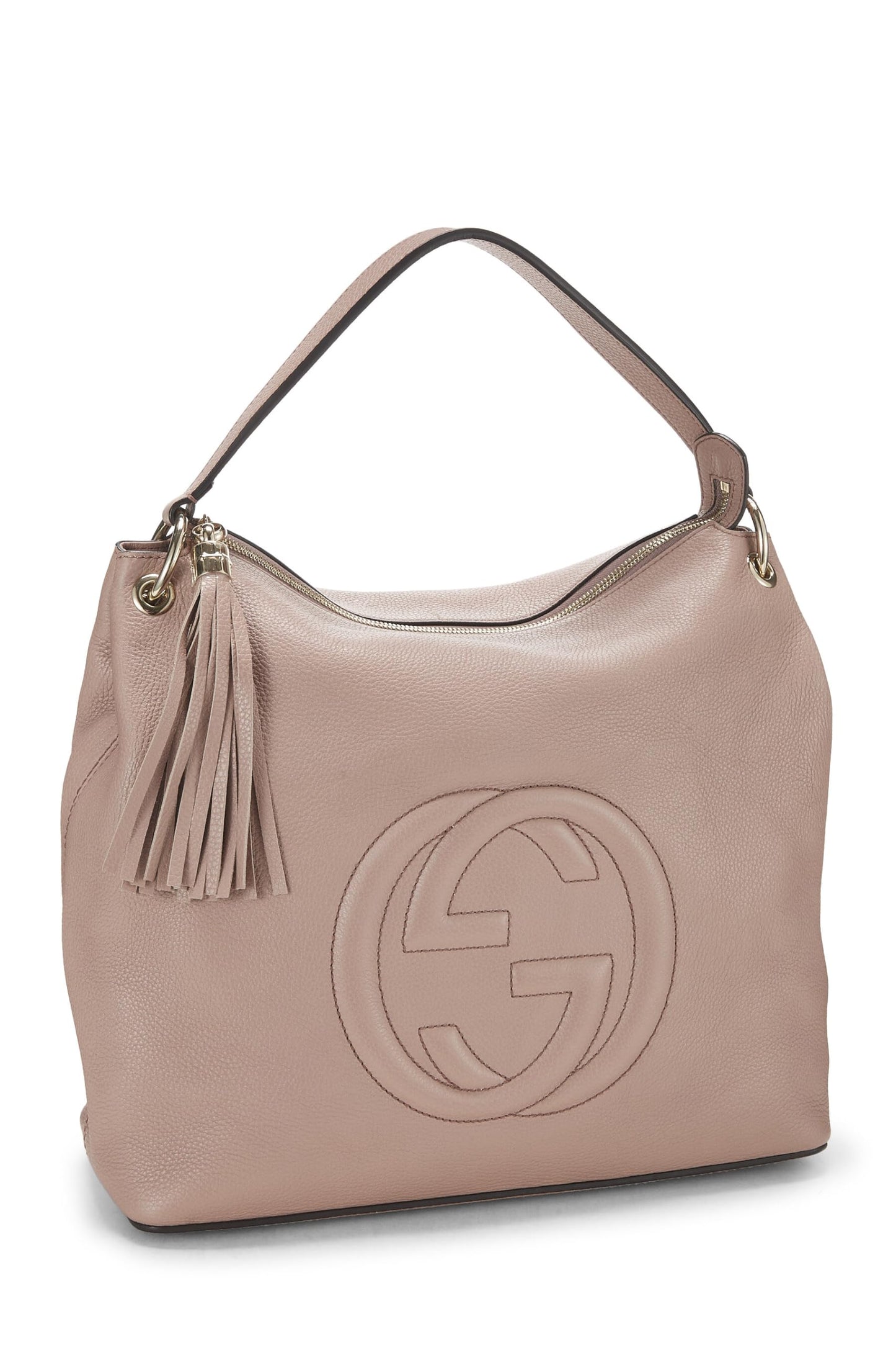 Gucci, Pre-Loved Pink Leather Soho Convertible Hobo, Pink