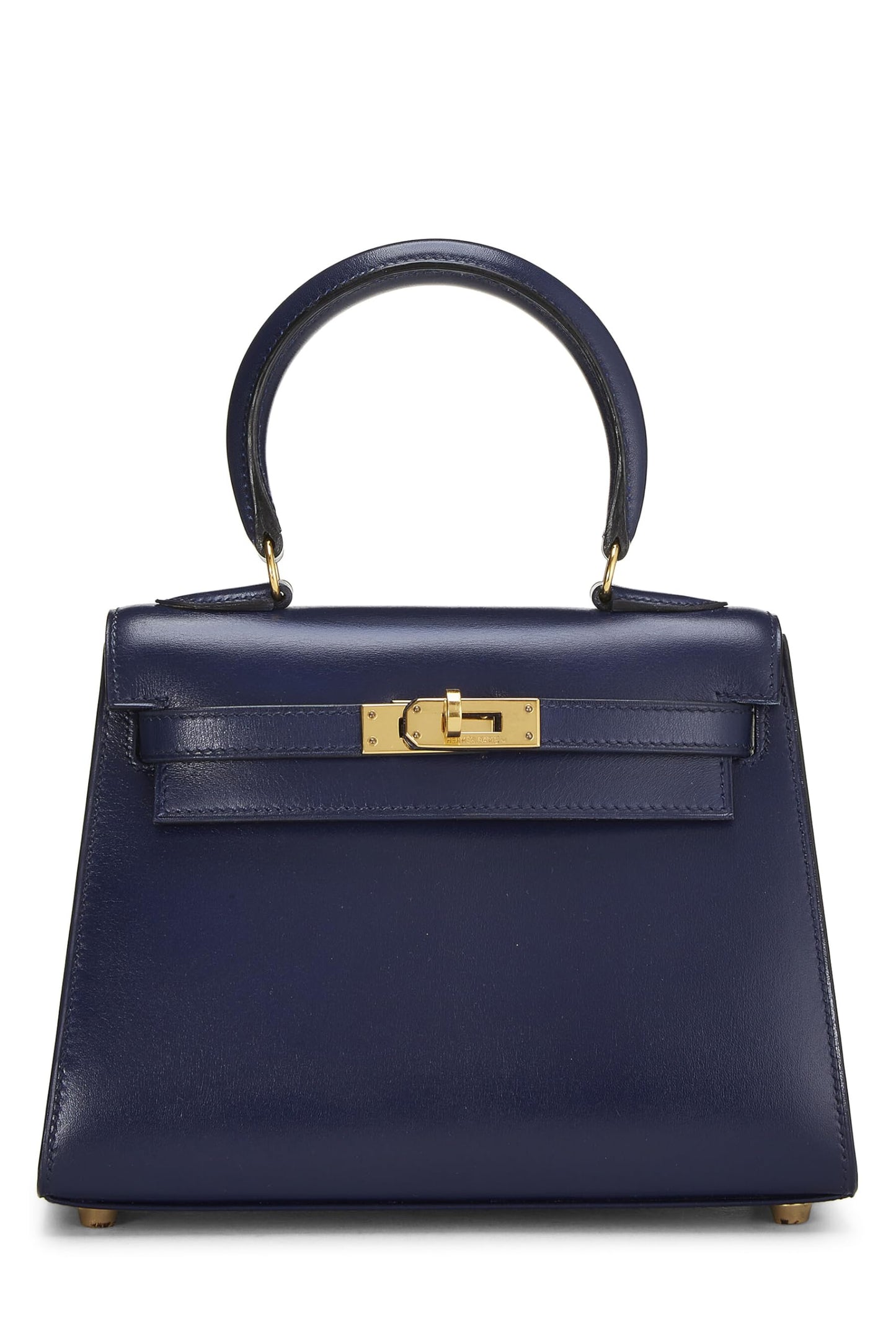 Hermès, Coffret Kelly 20 cm bleu marine d'occasion, bleu marine