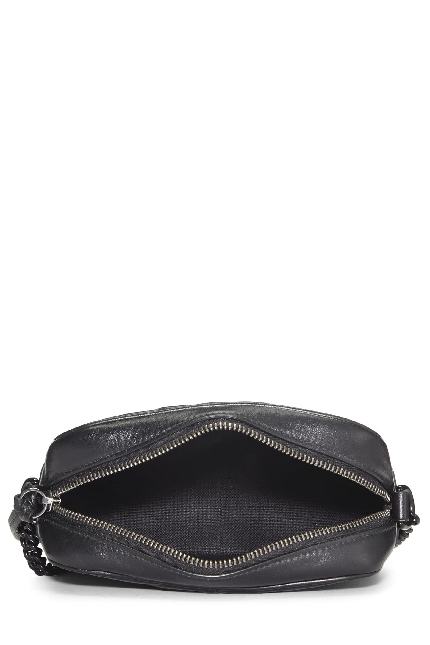 Gucci, Mini sac bandoulière GG Marmont en cuir noir d'occasion, noir