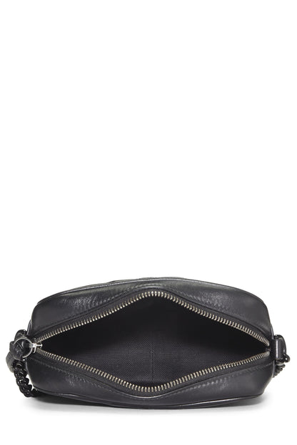 Gucci, Mini bandolera GG Marmont de cuero negro Pre-Loved, Negro