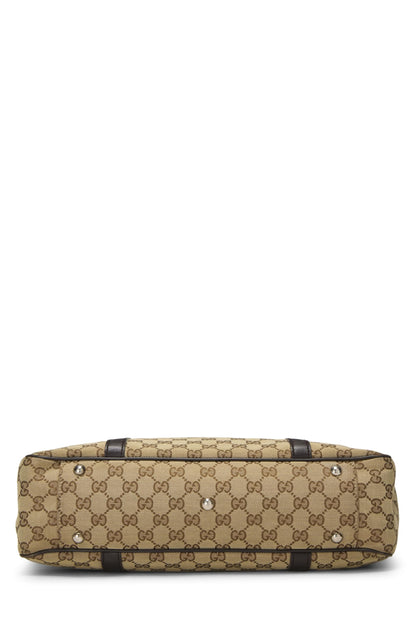 Gucci, sac fourre-tout Twins en toile GG noir d'occasion, marron