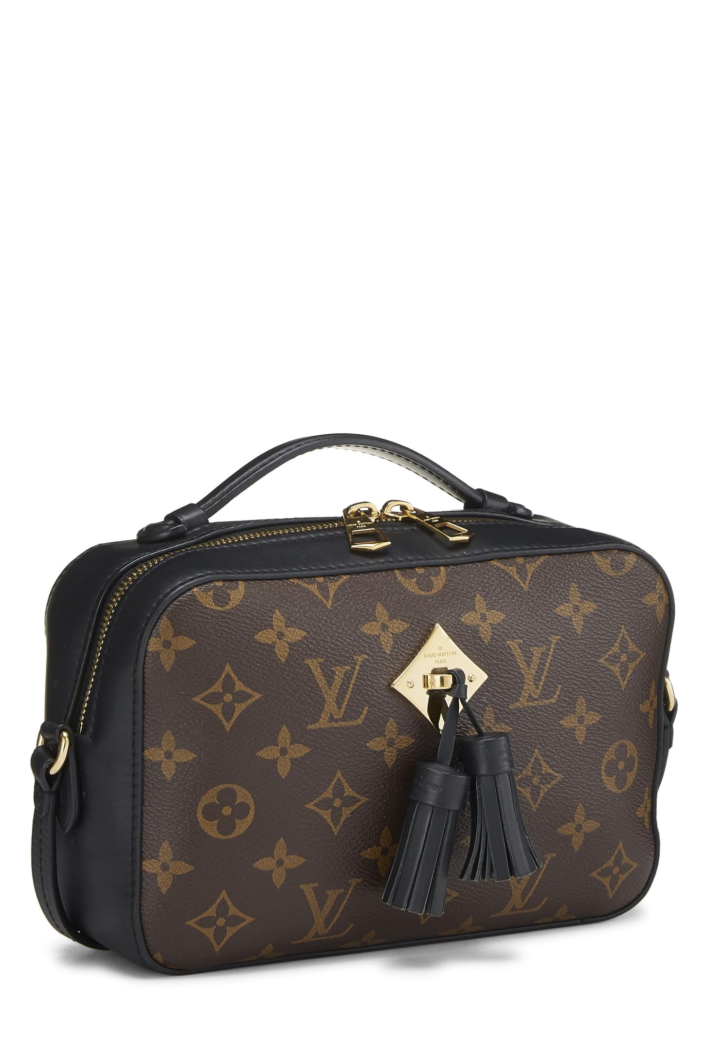 Louis Vuitton, Saintonge de lona con monograma negro Pre-Loved, Negro