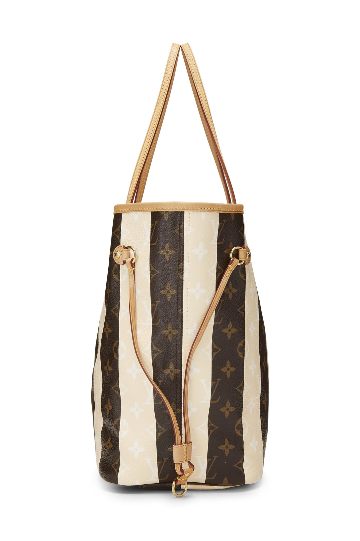 Louis Vuitton, Pre-Loved Monogram Canvas Cream Rayures Neverfull MM, Cream