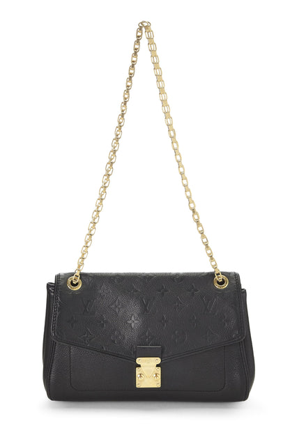 Louis Vuitton, Pre-Loved Black Monogram Empreinte Saint Germain PM, Black