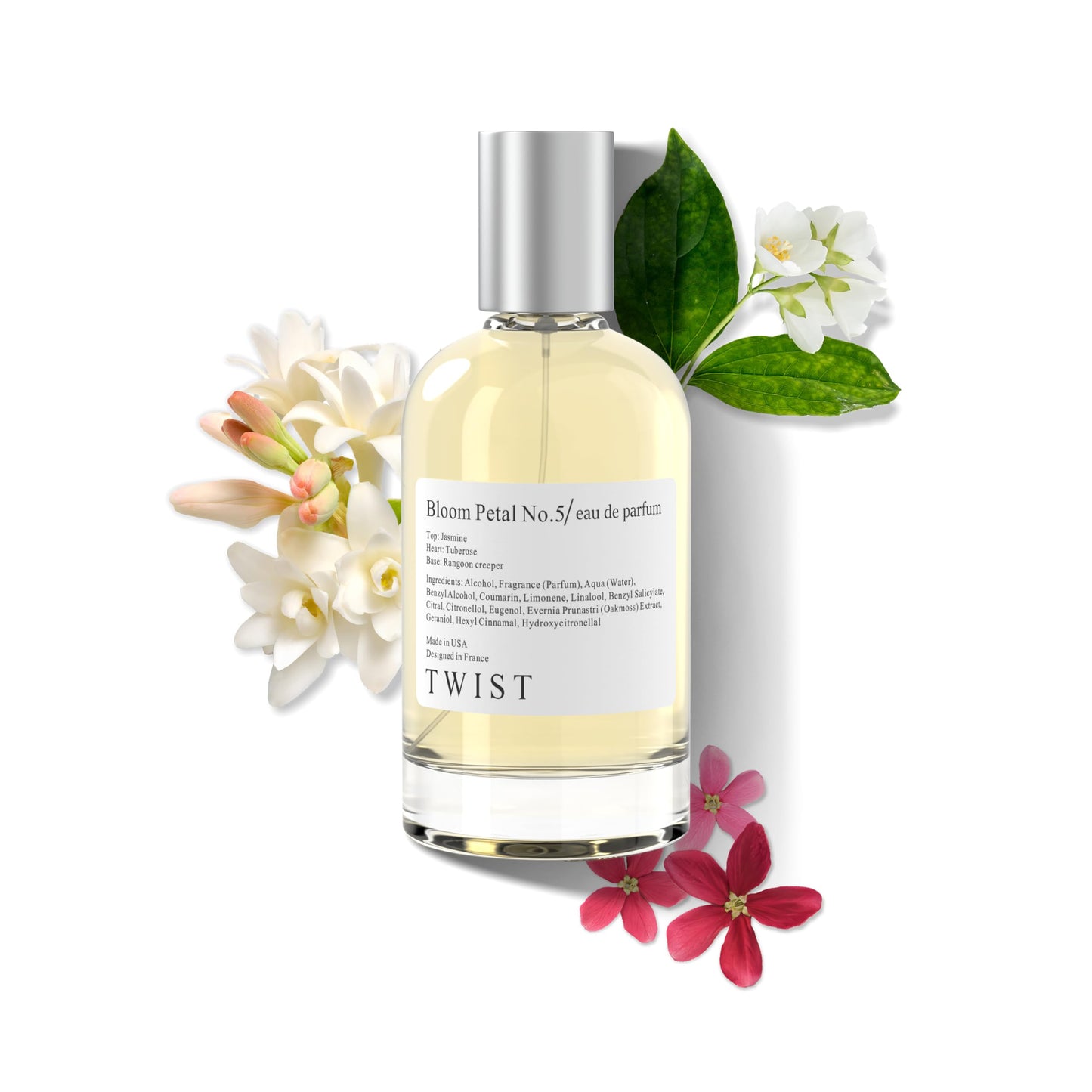 Twist - Bloom Petal No. 5 - Eau De Parfum Inspired by G. Bloom, Long-Lasting Perfume For Women, Paraben Free, Vegan, Clean Ingredients, Fragrance - Spray 100 ml | 3.4 fl. oz.