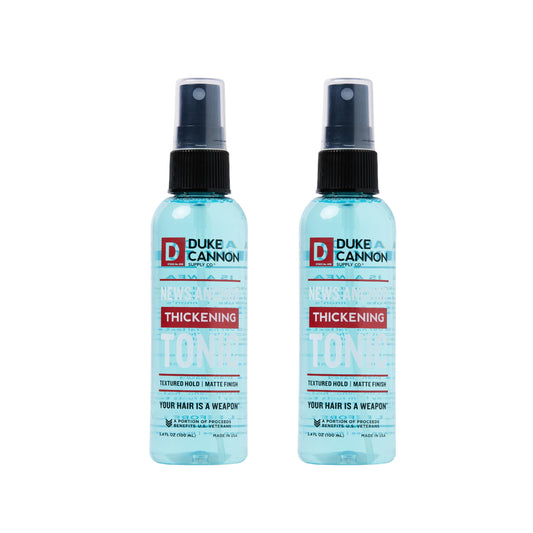 Duke Cannon News Anchor Thickening Tonic - Travel Size 2 Pack, Sea Salt Spray for Hair Volume