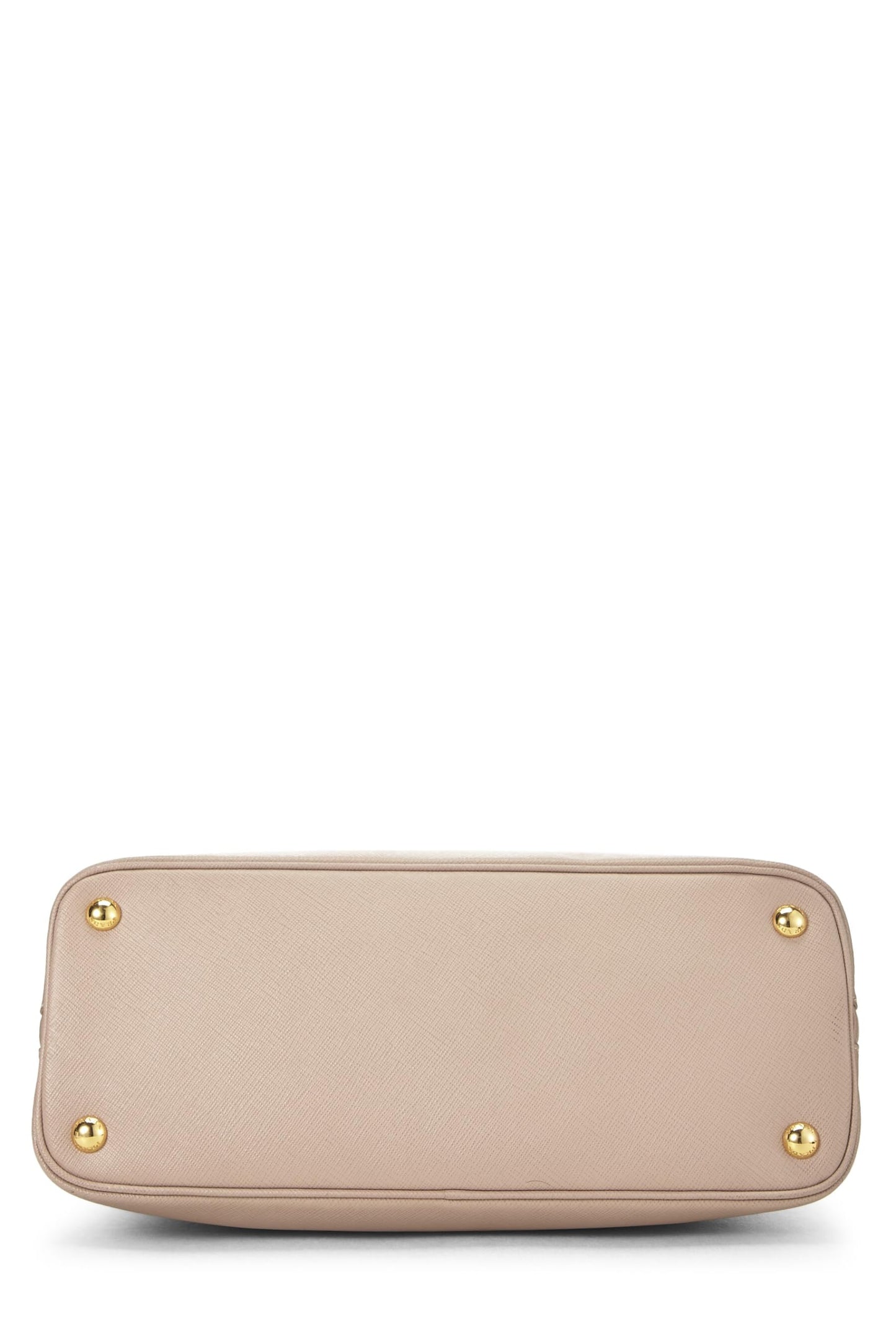 Prada, sac à main convertible en cuir Saffiano beige d'occasion, petit modèle, beige