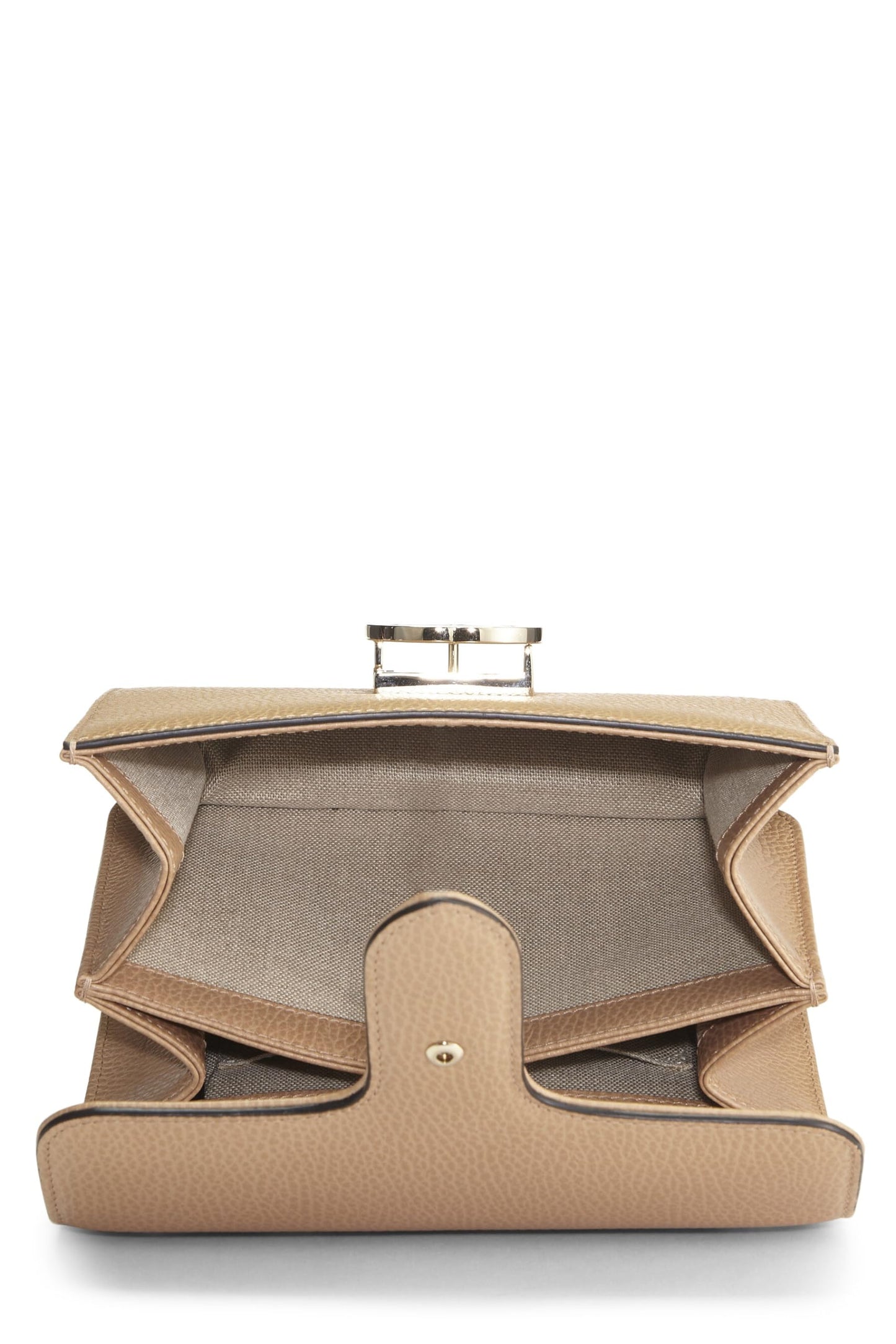 Gucci, sac à bandoulière entrelacé en cuir beige d'occasion, beige