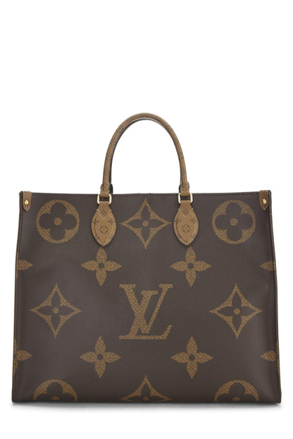 Louis Vuitton, Monograma invertido gigante On The Go GM de Pre-Loved, marrón