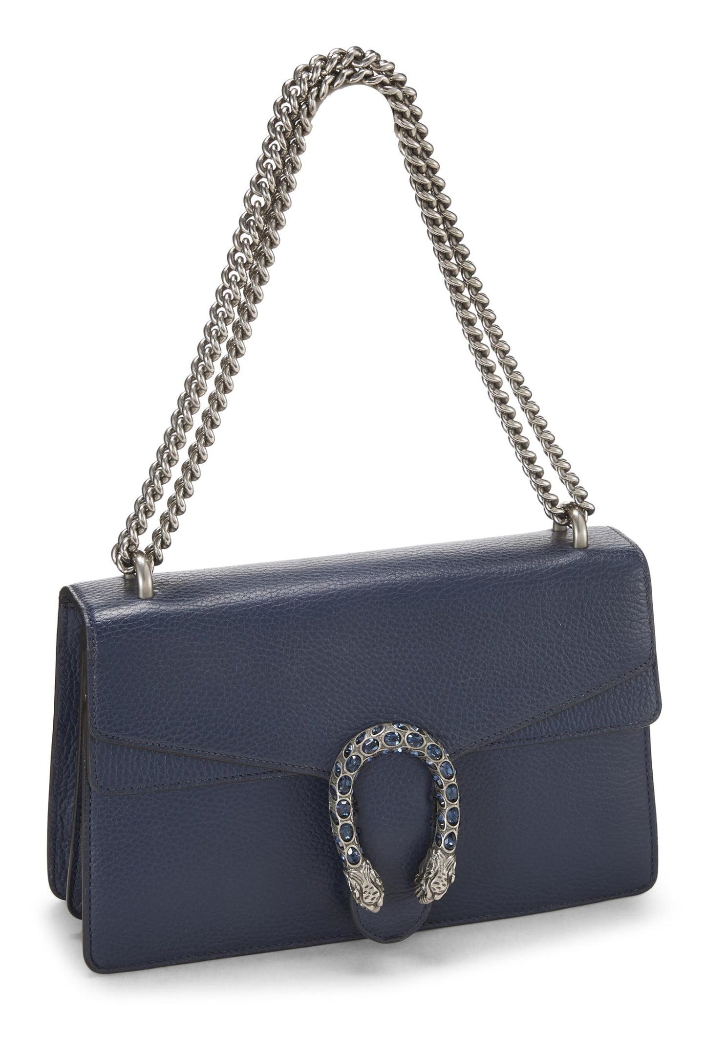 Gucci, Pre-Loved Navy Leather Dionysus Shoulder Bag Mini, Navy