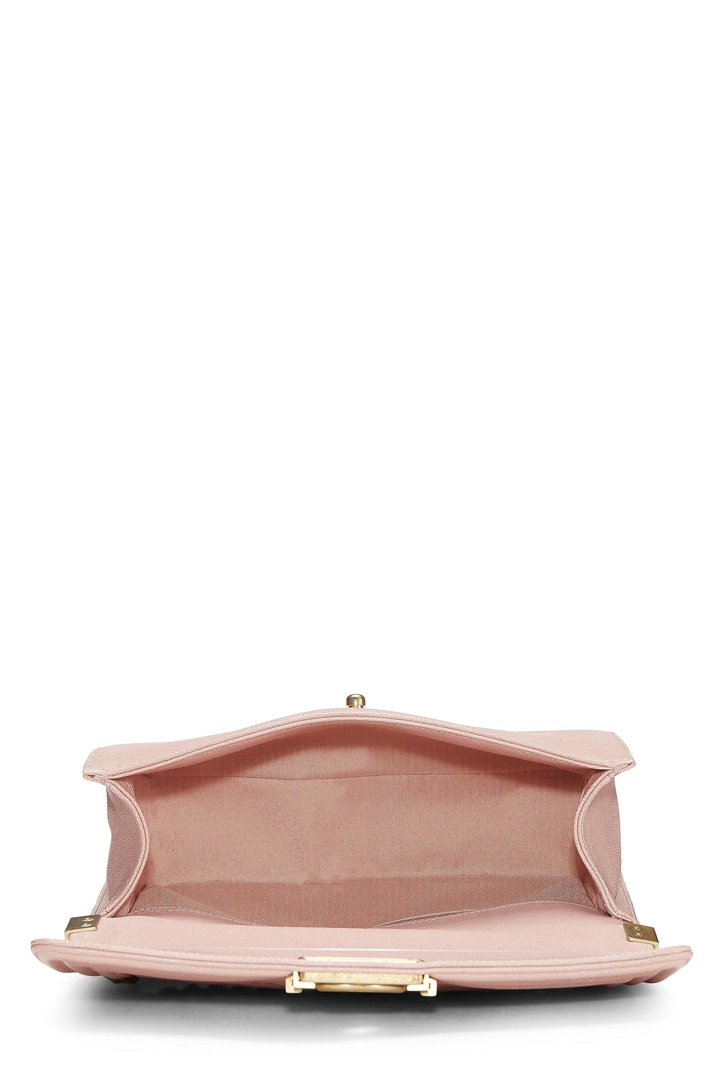 Chanel, sac Boy Caviar matelassé rose d'occasion de taille moyenne, rose