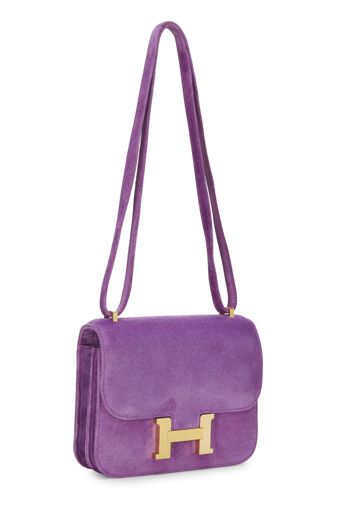 Hermès, Pre-Loved Violet Doblis Constance 18cm, Violet