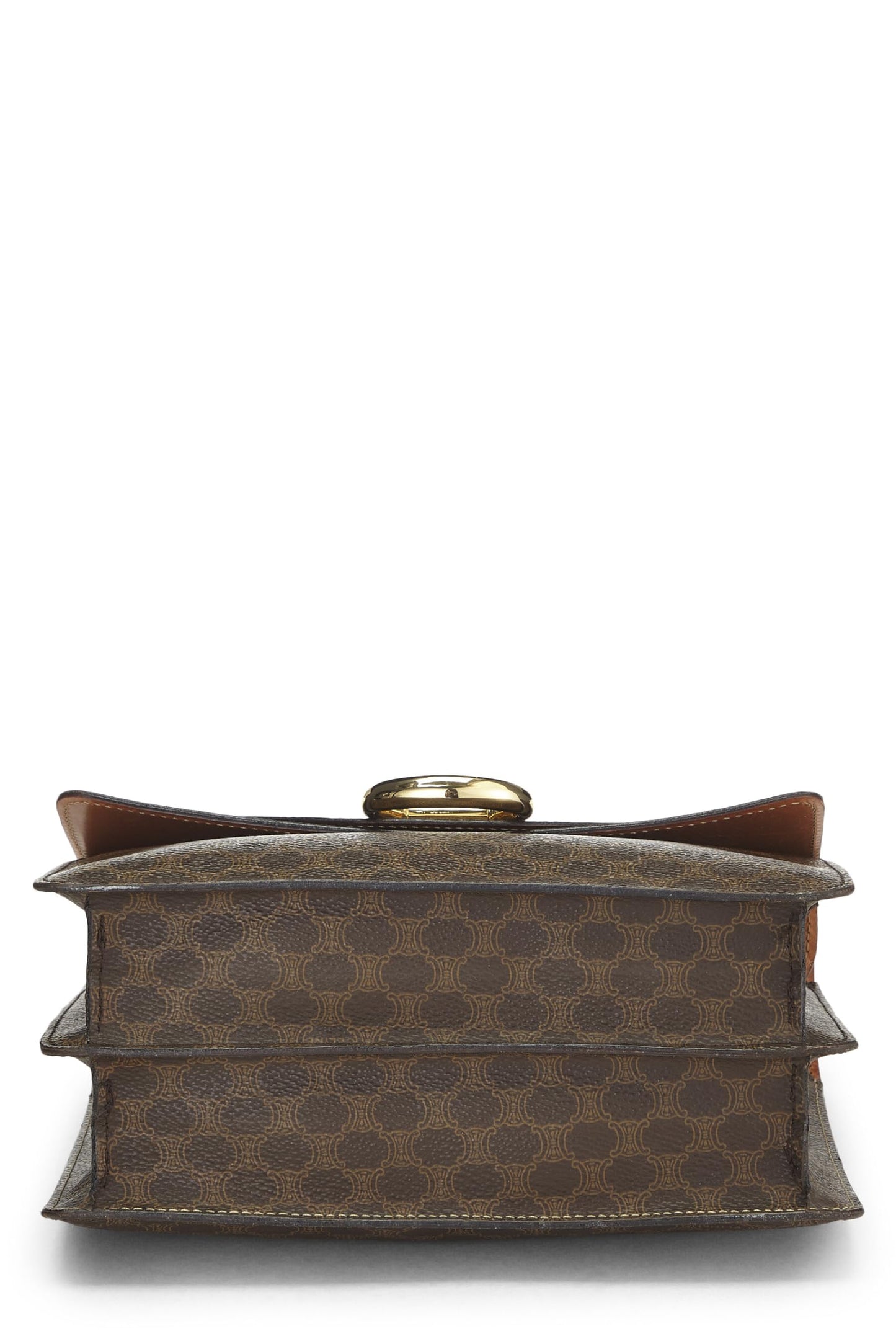 Céline, Pre-Loved Brown Coated Canvas Macadam Handle Bag, Brown