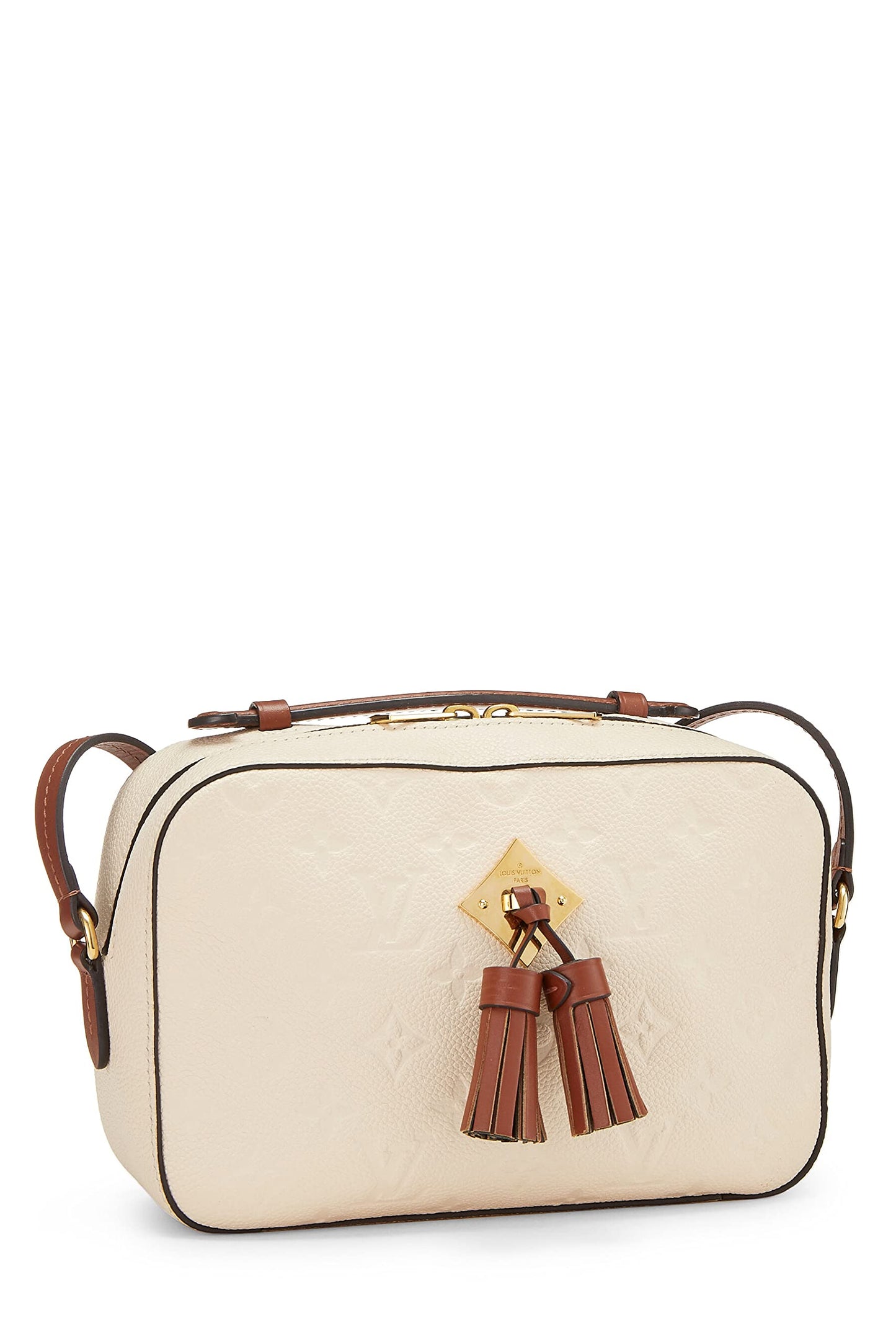 Louis Vuitton, Pre-Loved Beige Monogram Empreinte Saintonge, Beige