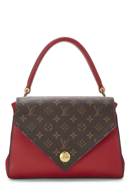 Louis Vuitton, Pre-Loved Red Monogram Leather Double V Bag, Red