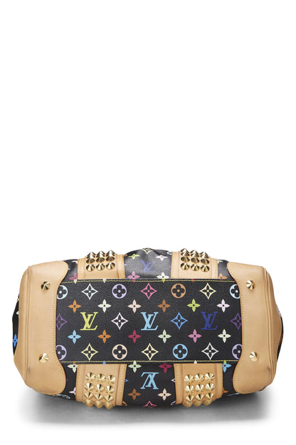 Louis Vuitton, Takashi Murakami x Louis Vuitton Black Monogram Multicolore Courtney MM, Noir