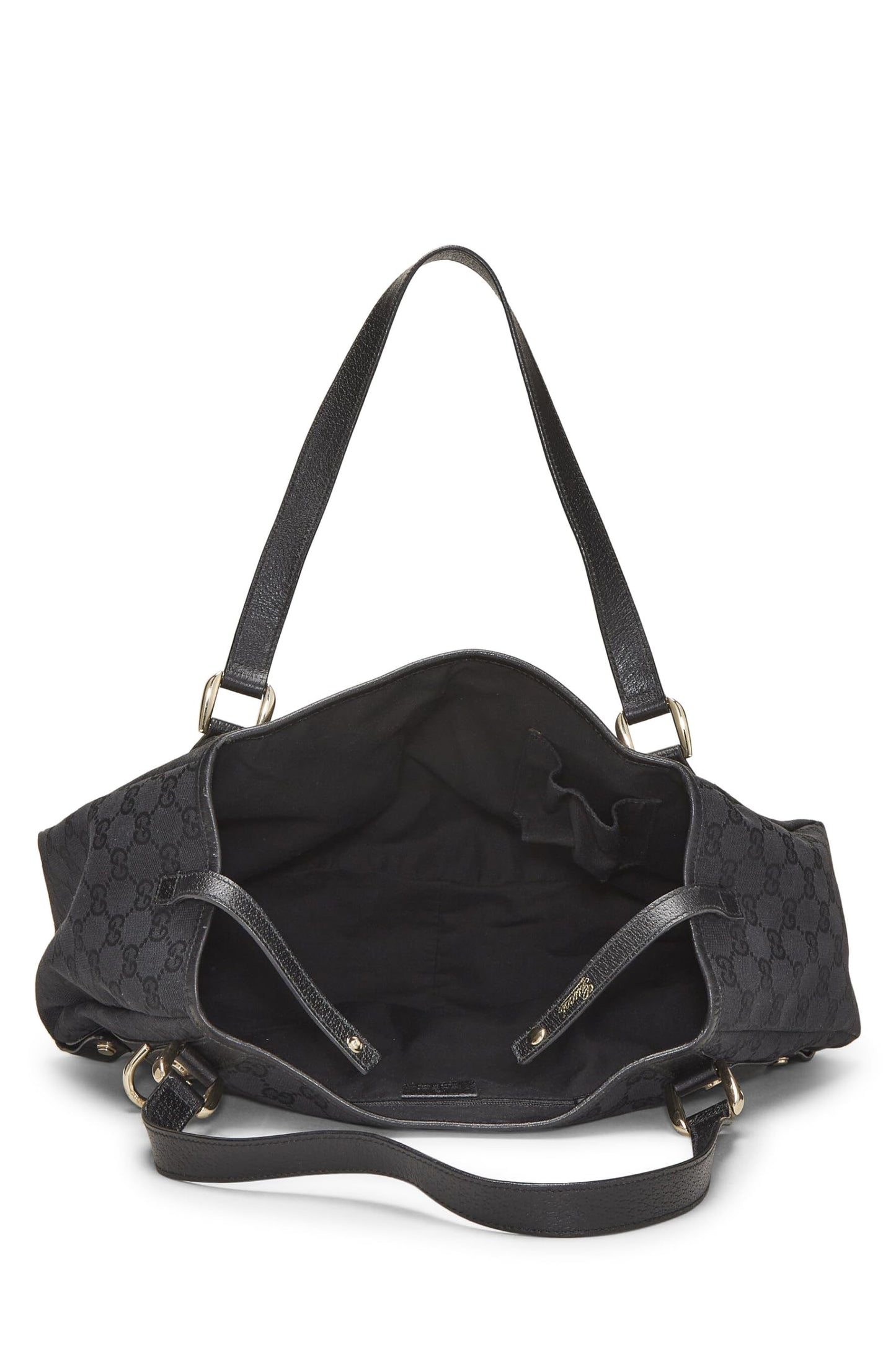 Gucci, sac fourre-tout Abbey en toile GG noir d'occasion, noir