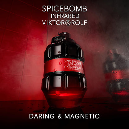 Viktor&amp;Rolf - Spicebomb Infrared Eau de Parfum - Boisé &amp; Épicé - Cologne pour Homme - Avec des Notes de Cuir &amp; Cannelle - 3 Fl Oz