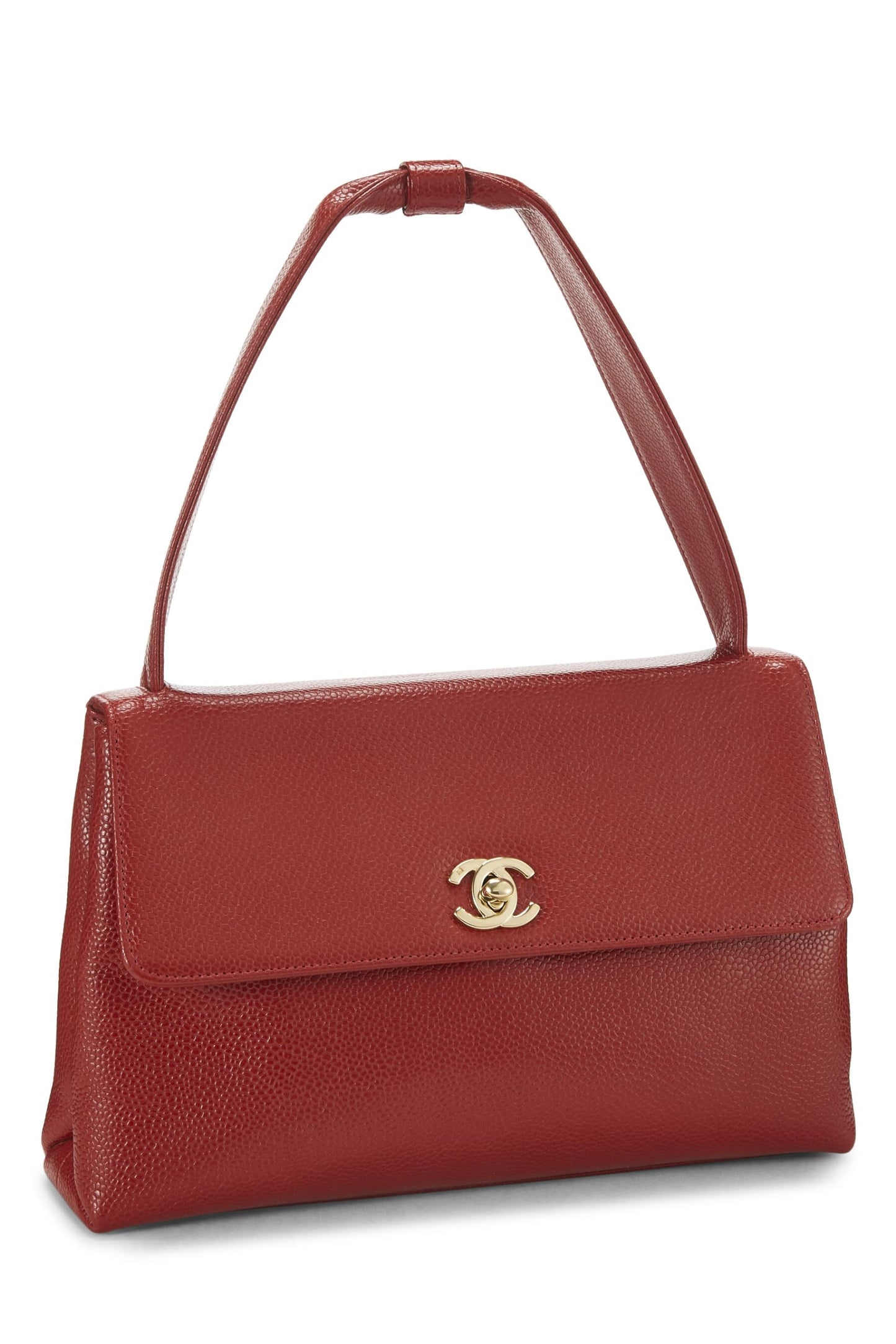 Chanel, sac à main Red Caviar Small d'occasion, rouge