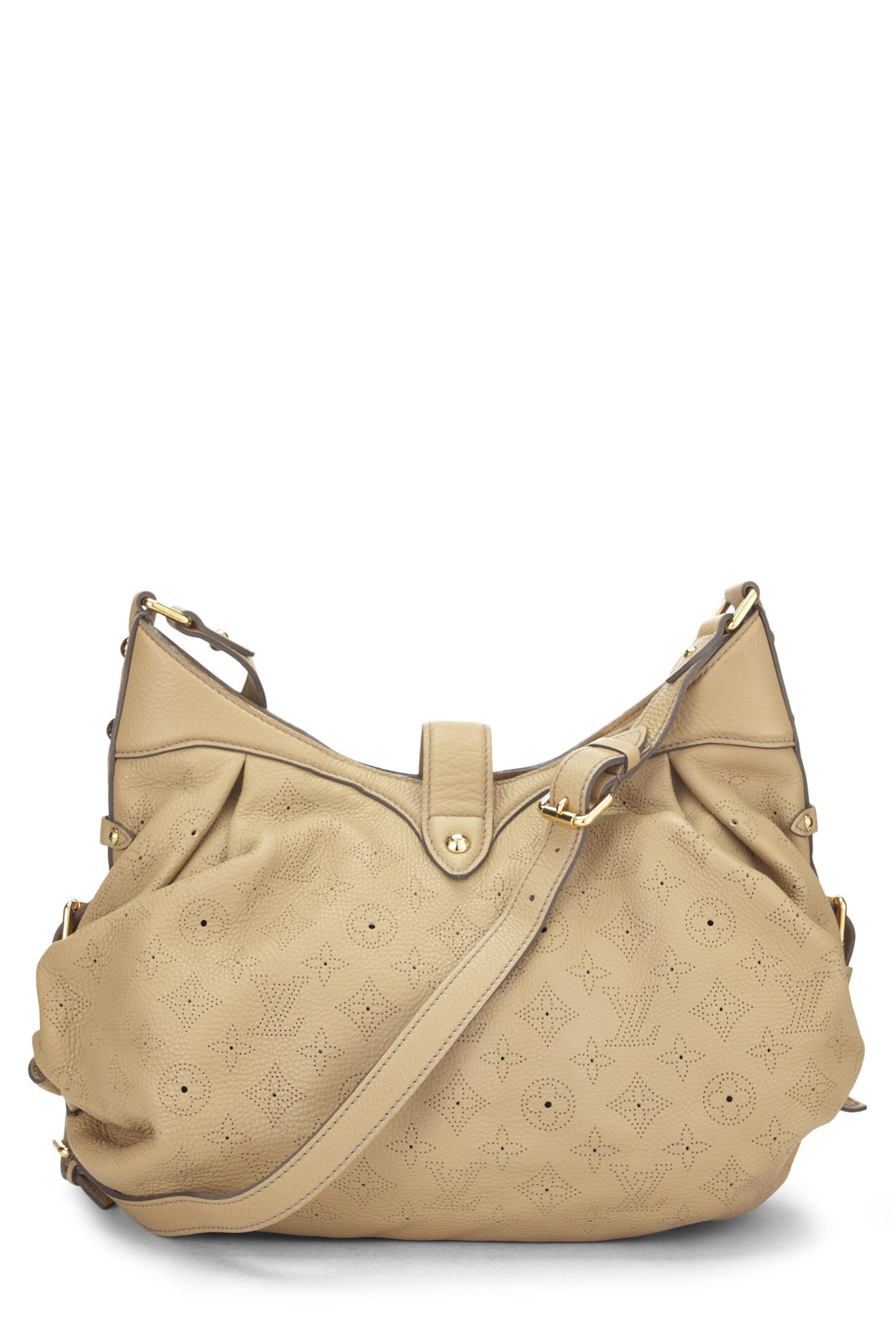 Louis Vuitton, Cuero Mahina con monograma beige Pre-Loved XS, Beige