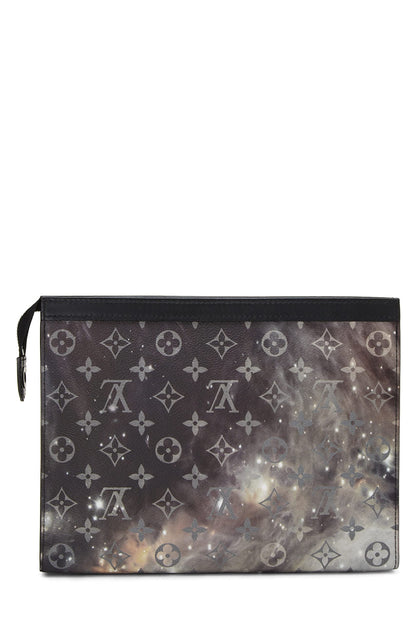 Louis Vuitton, Pochette Voyage MM con monograma negro Pre-Loved Galaxy, Negro