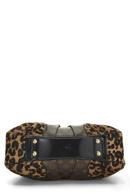 Louis Vuitton, Boley de leopardo con monograma marrón Pre-Loved, Marrón