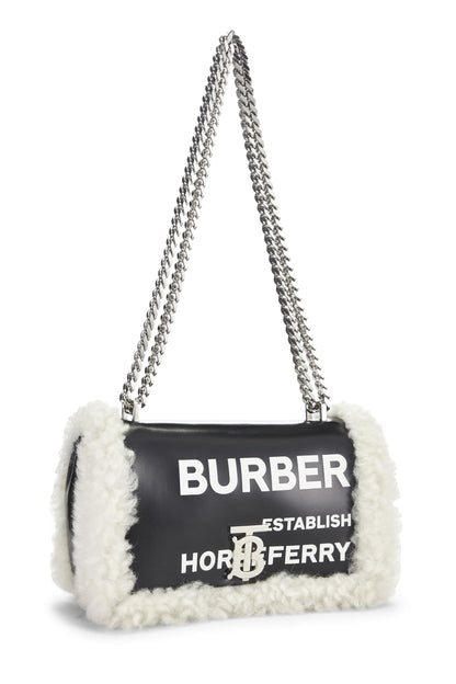 Burberry, Pre-Loved Black Shearling Horseferry Lola Shoulder Bag Small, Black