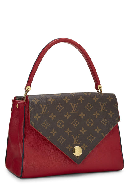 Louis Vuitton, Bolso con doble V de cuero con monograma rojo Pre-Loved, Rojo