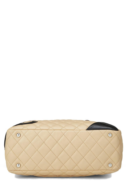 Chanel, Bowler Cambon Ligne en cuir de veau beige d'occasion, beige