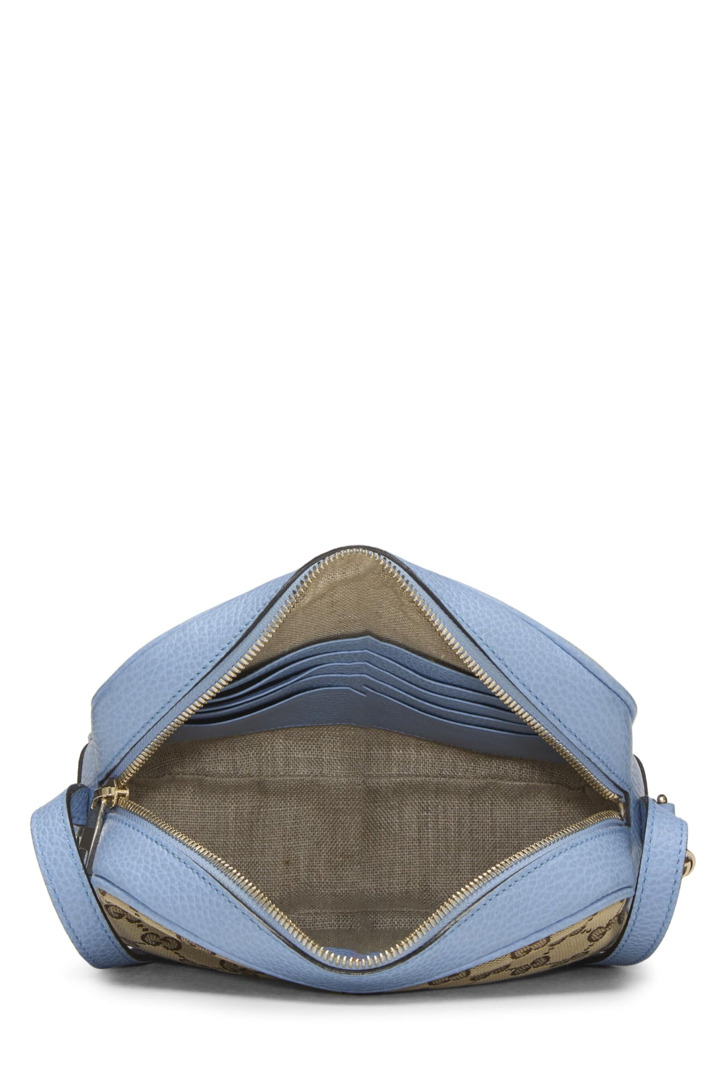 Gucci, sac à bandoulière Bree en toile GG bleu d'occasion, bleu