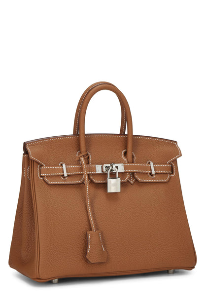 Hermès, sac Togo Birkin 25 doré d'occasion, Hermès Gold