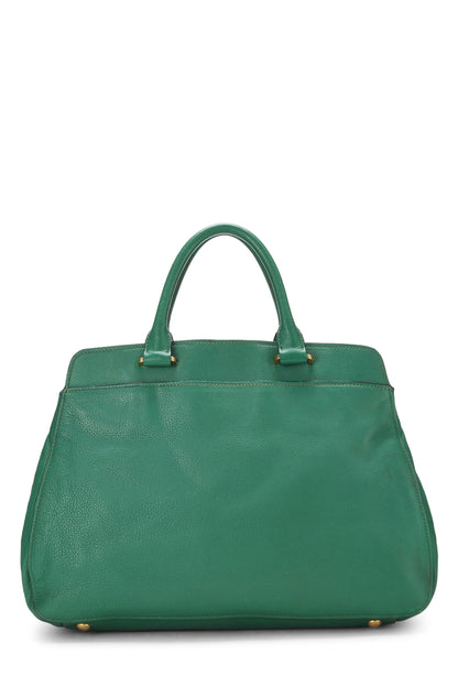 Prada, Sac à main convertible Vitello Daino vert pré-aimé, Vert