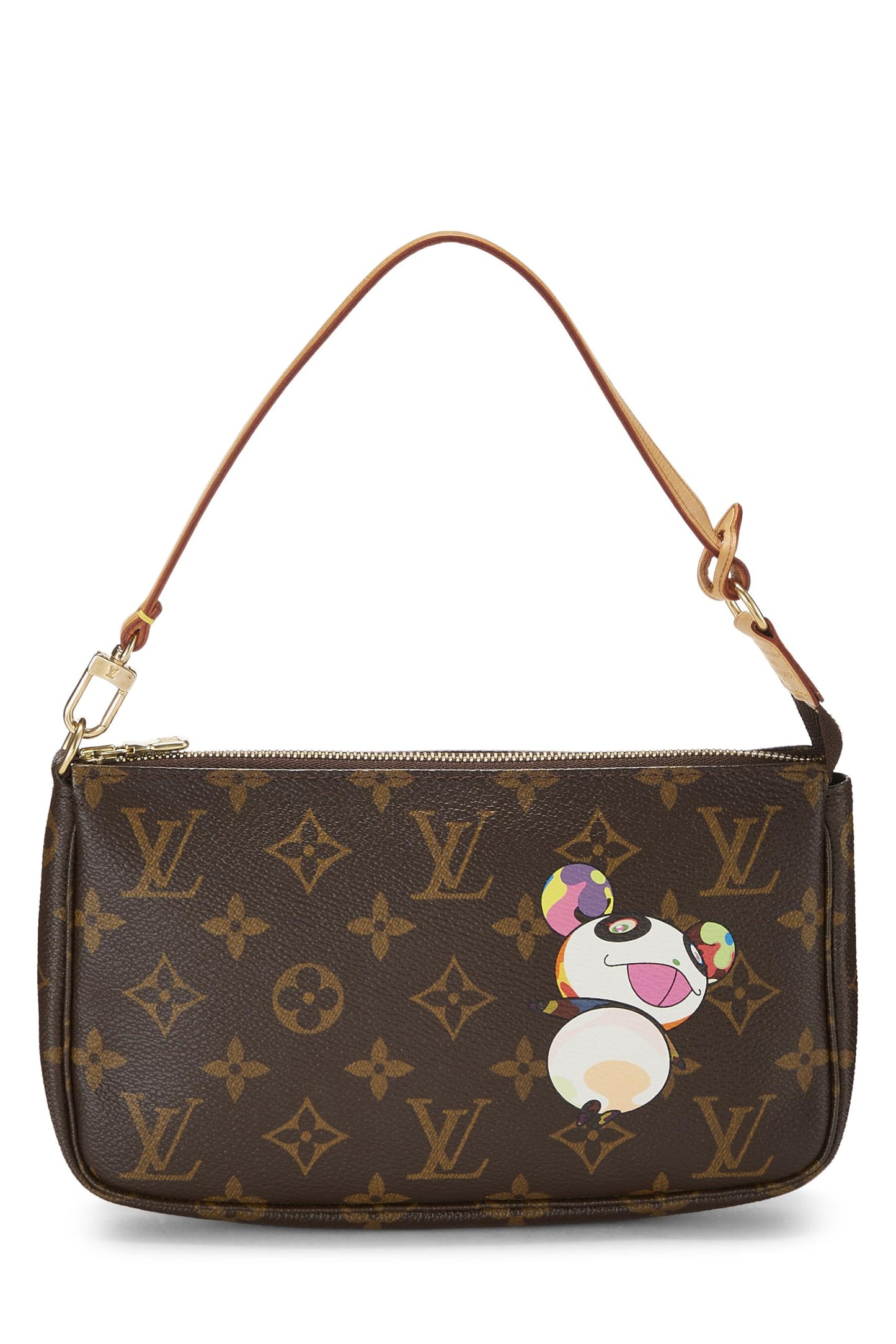 Louis Vuitton, Takashi Murakami x Louis Vuitton Monogram Canvas Panda Pochette Accessoires d'occasion, marron