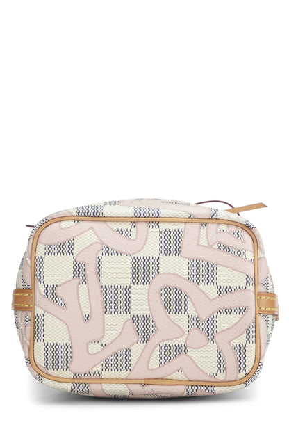 Louis Vuitton, Pre-Loved Pink Summer Spirit Damier Azur Tahitienne Noé Nano, White