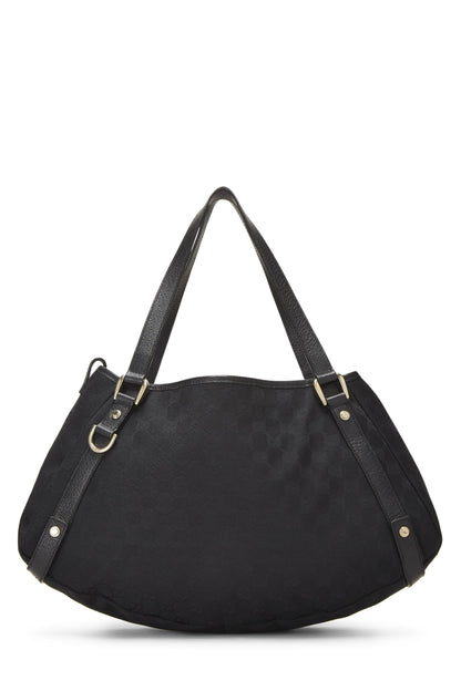 Gucci, sac fourre-tout Abbey en toile GG noir d'occasion, noir