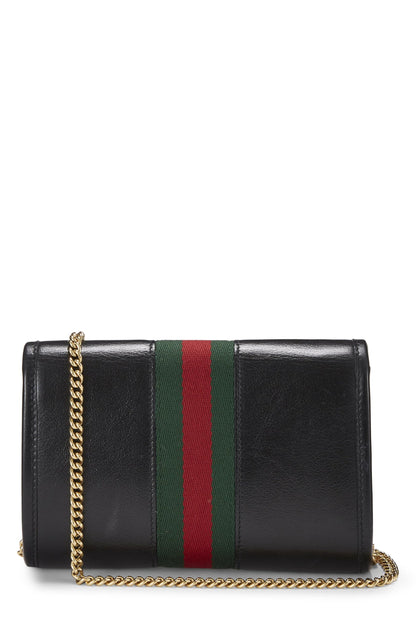 Gucci, Mini sac à bandoulière en cuir noir Rajah d'occasion, noir