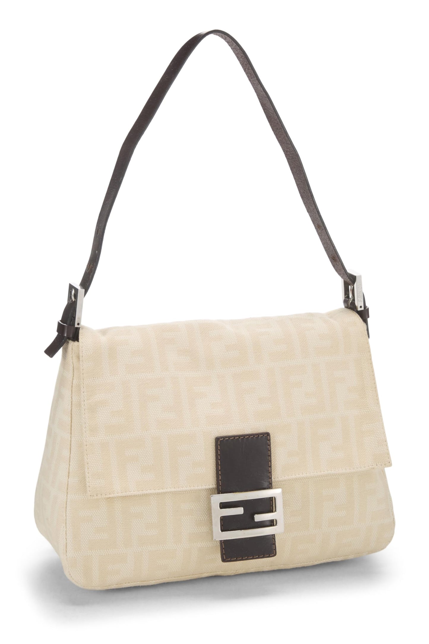 Fendi, Pre-Loved Mamá De Lona Zucca Beige, Beige