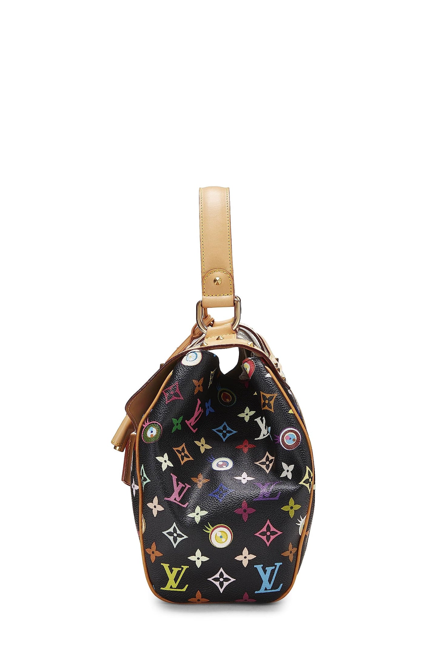 Louis Vuitton, Pre-Loved Takashi Murakami x Louis Vuitton Black Monogram Multicolore Eye Love Sac Retro GM, Black