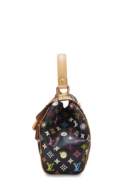 Louis Vuitton, Takashi Murakami x Louis Vuitton Black Monogram Multicolore Eye Love Sac Retro GM, Noir